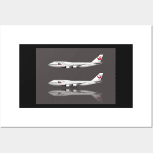 Japan Airlines 747-400 2 Posters and Art